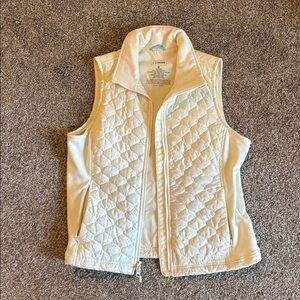 L.L. Bean Cream Quilted Vest